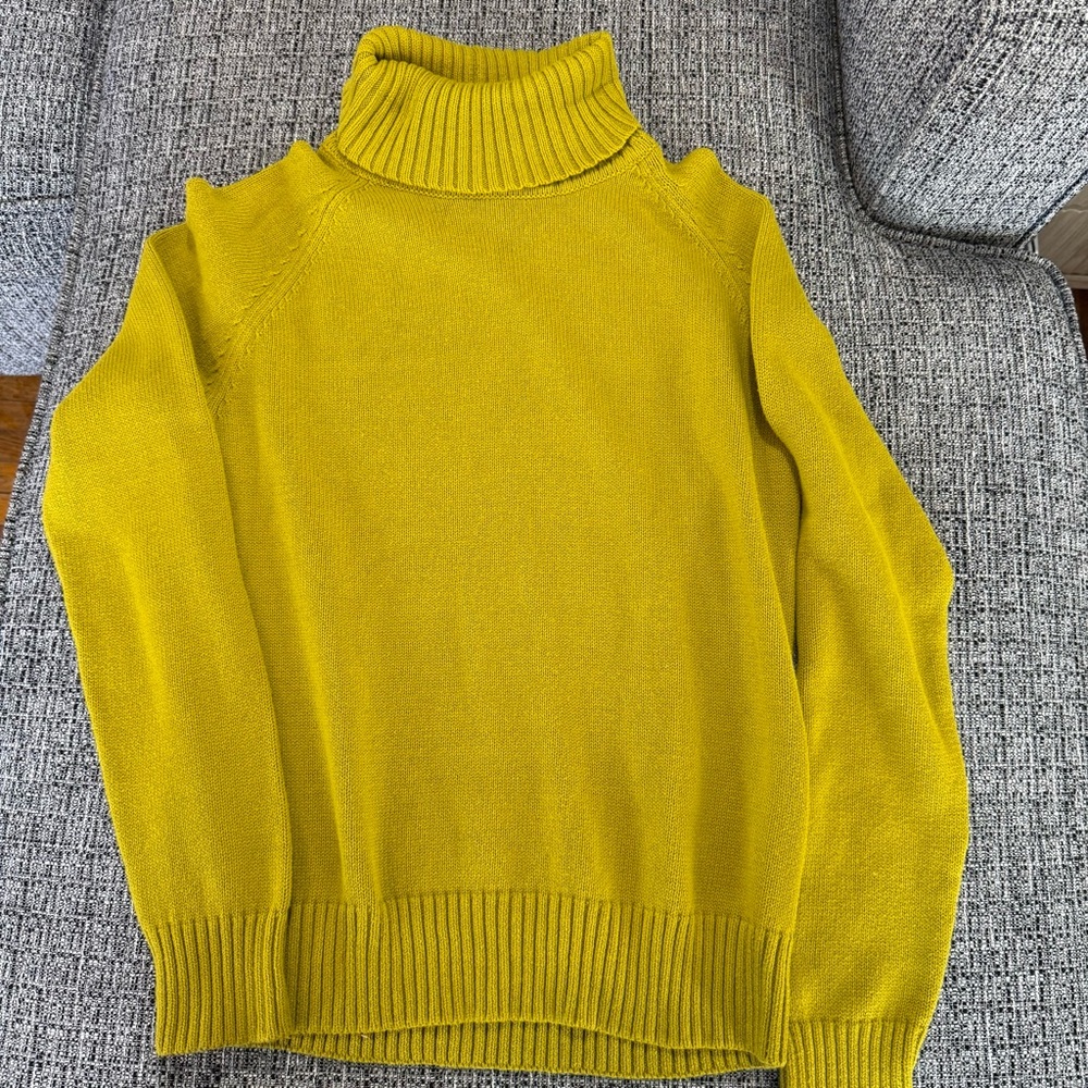 JEANNE PIERRE Mustard Turtleneck Sweater